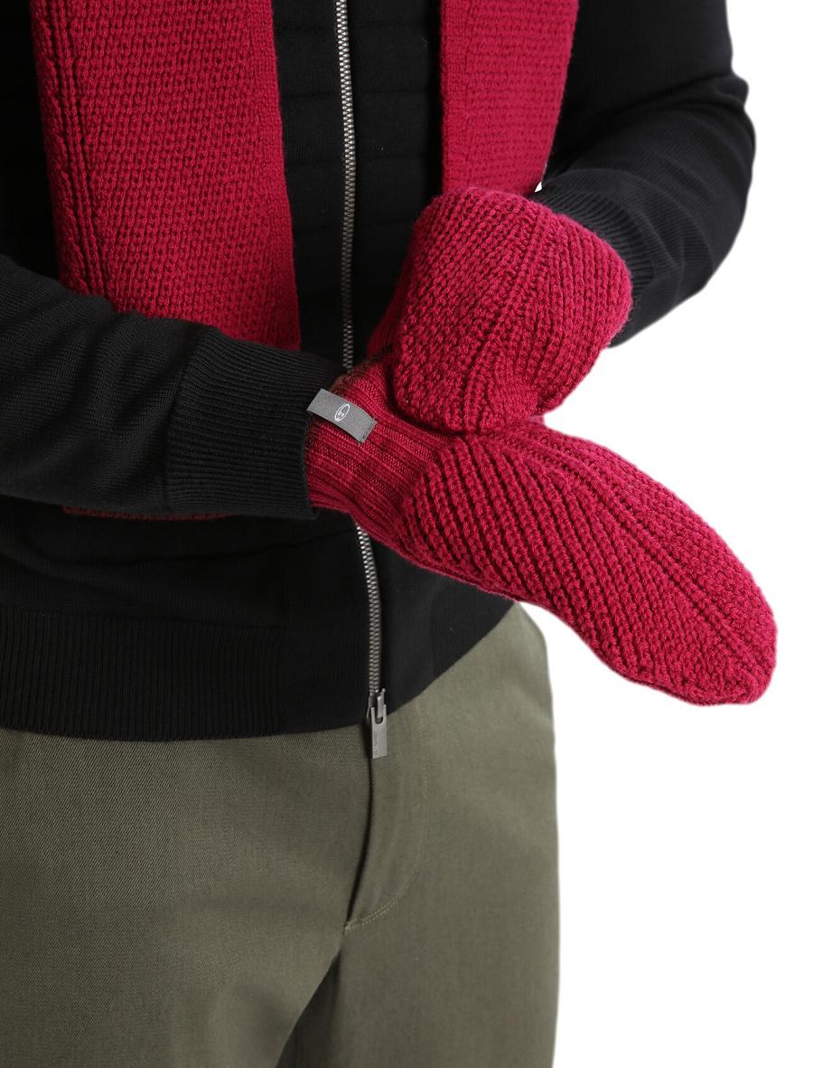 Gants Icebreaker Unisex Merino Waypoint Mittens Homme Rose | FR 1063LISH